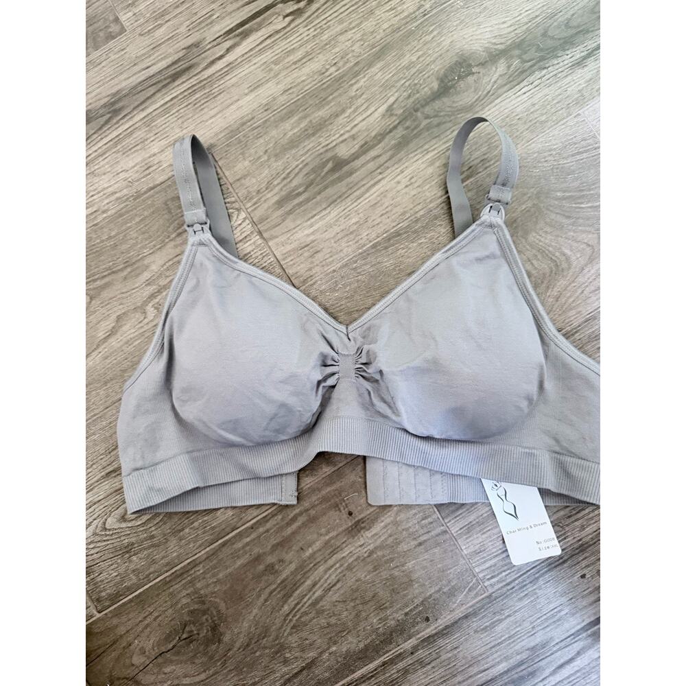 Char Ming & Dream Women's Nursing Bras 3pack XXL In Gray